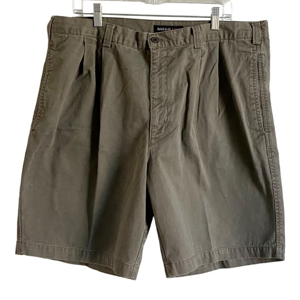 Perry Ellis America Cotton Green Shorts with Pockets Mens Size 40
